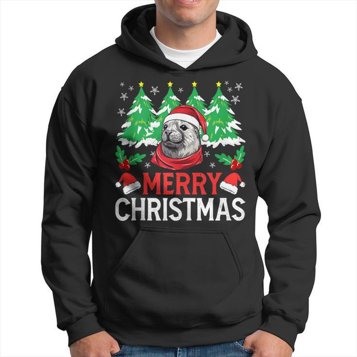 Weddell Seal Christmas Pajama Costume For Xmas Holiday Hoodie