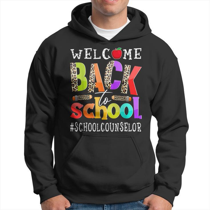 Welcome Back To School Counselor First Day Of School Leopard  Hoodie