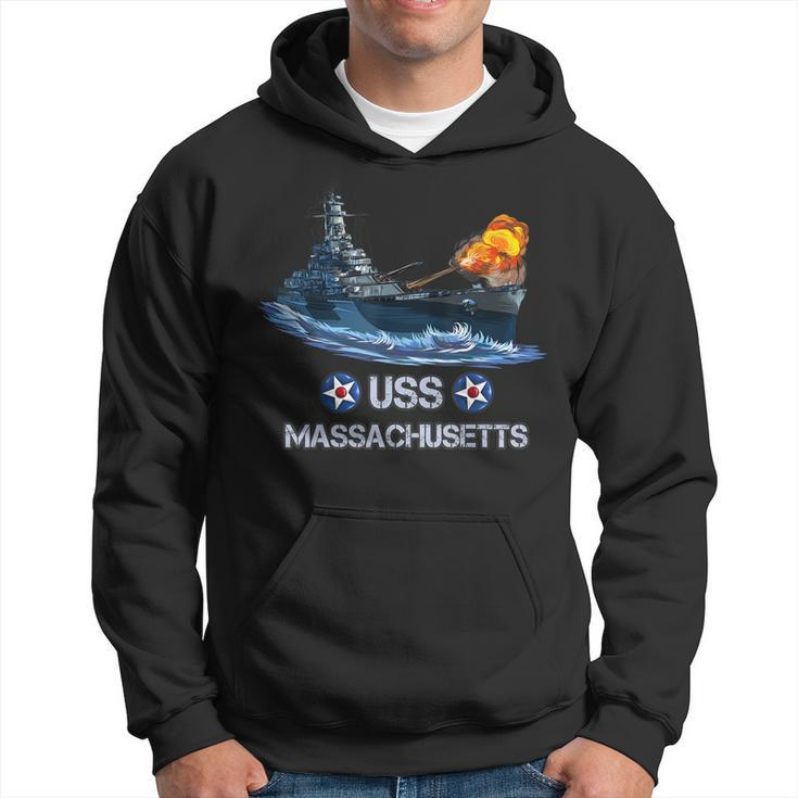 World War 2 United States Navy Uss Massachusetts Battleship  Hoodie