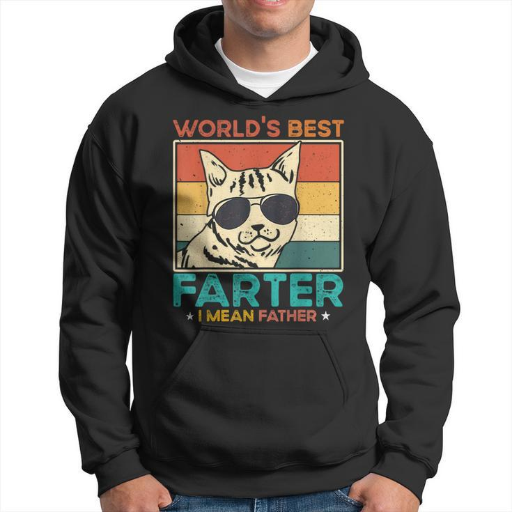 Worlds Best Farter I Mean Father Funny Best Cat Dad Ever Hoodie