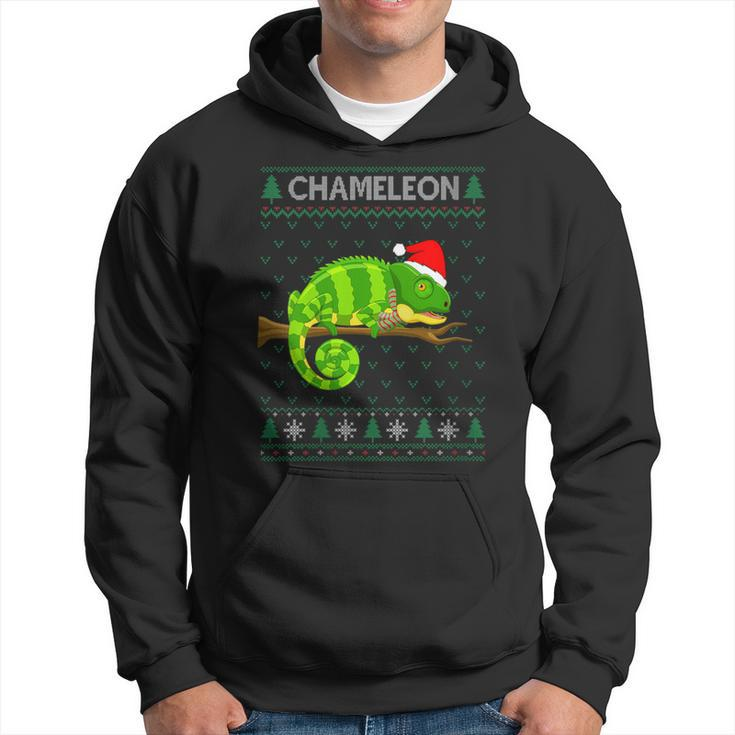 Xmas Chameleon  Ugly Christmas Sweater Party Hoodie