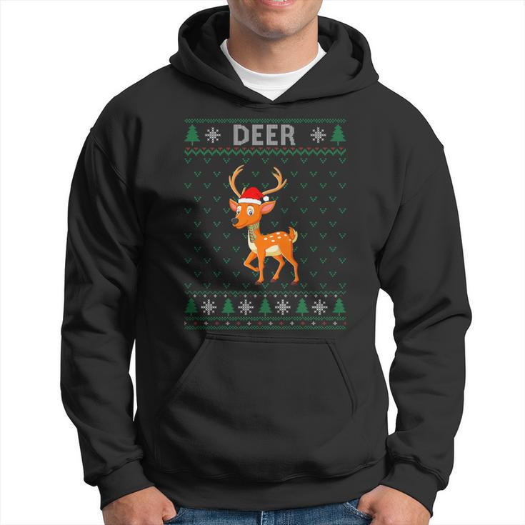 Xmas Deer  Ugly Christmas Sweater Party Hoodie
