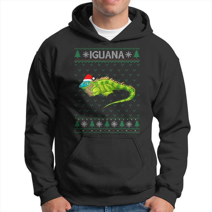 Xmas Iguana  Ugly Christmas Sweater Party Hoodie