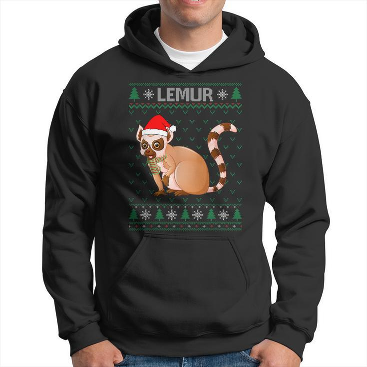 Xmas Lemur  Ugly Christmas Sweater Party Hoodie