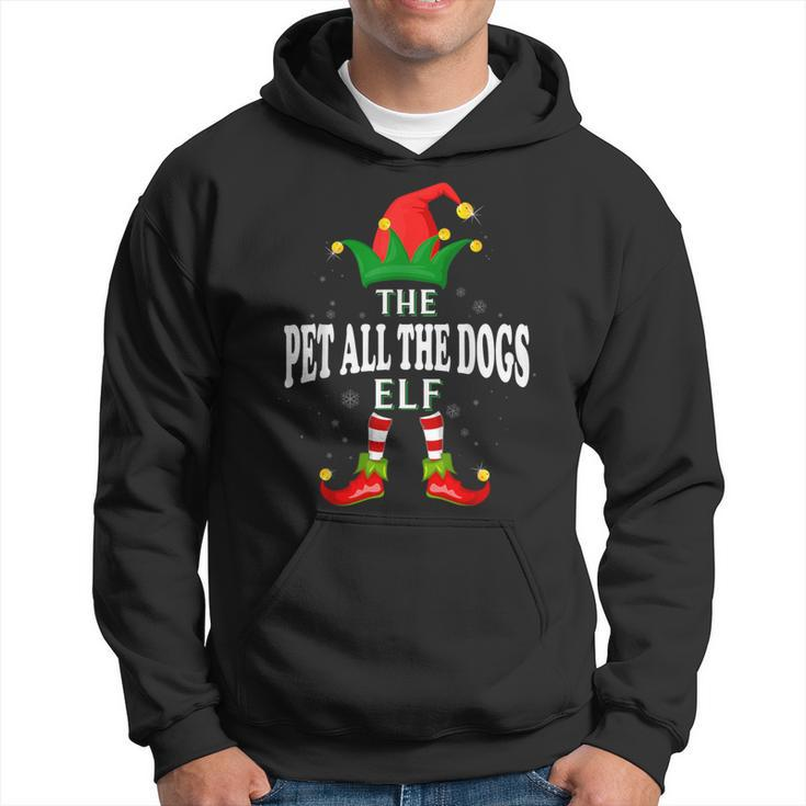 Xmas Pet All The Dogs Elf Family Matching Christmas Pajama Hoodie
