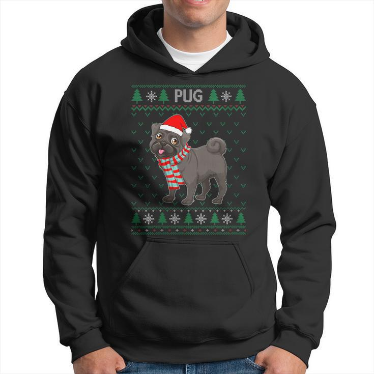 Xmas Pug Dog  Ugly Christmas Sweater Party Hoodie