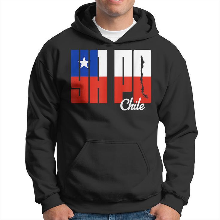 Ya Po Chile Flag And Map Word Fill Chile Funny Gifts Hoodie