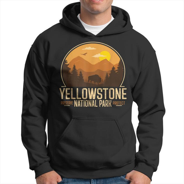 Yellowstone National Park Adventure Retro Vintage Hiking Hoodie
