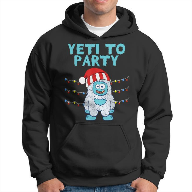 Yeti To Party Snowy Winter Apparel Ready To Party Yeti Hoodie