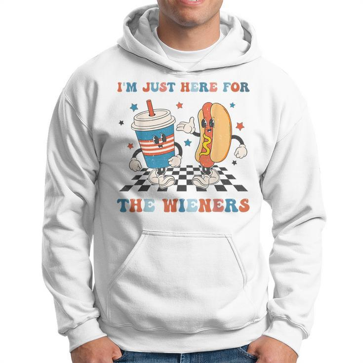 4Th Of July Hot Dog Im Just Here For The Wieners Hoodie