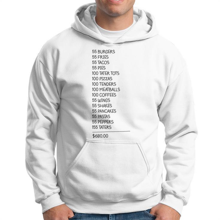 55 Burgers 55 Fries I Think You Should Leave Funny Burgers Funny Gifts Hoodie