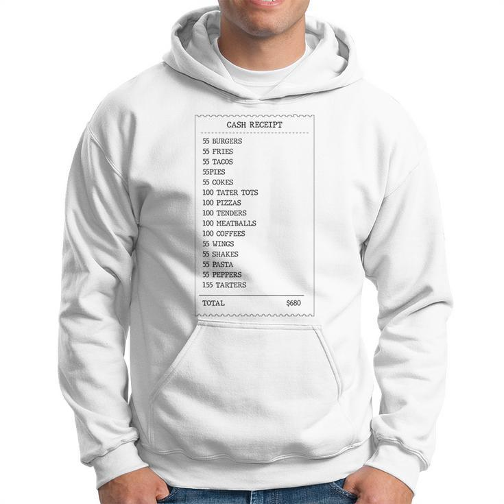 55 Burgers 55 Fries I Think You Should Leave Receipt Design Burgers Funny Gifts Hoodie