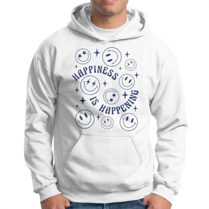 70S Yellow Smile Face Cute Peaceful Happiness Aesthetic Hoodie