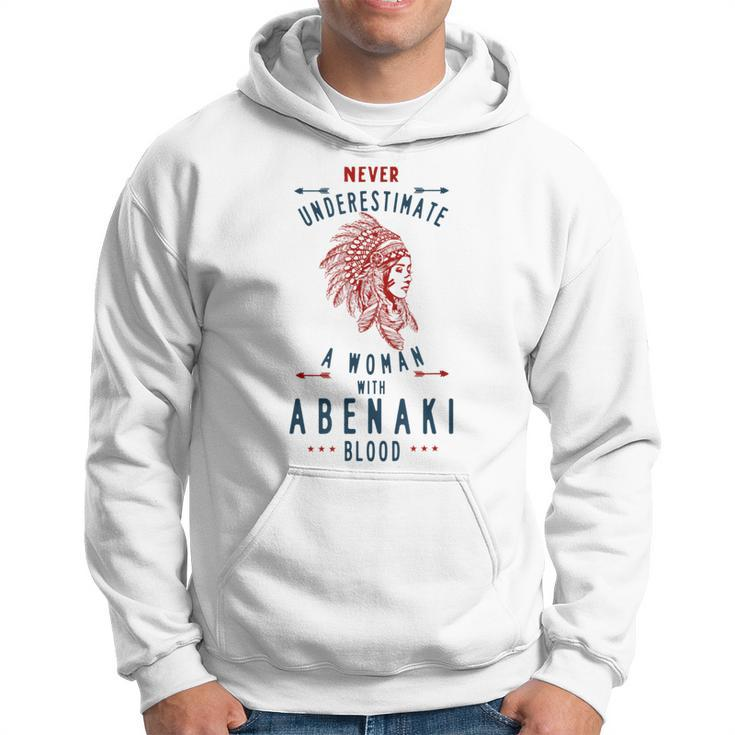 Abenaki Native American Indian Woman Never Underestimate Native American Funny Gifts Hoodie