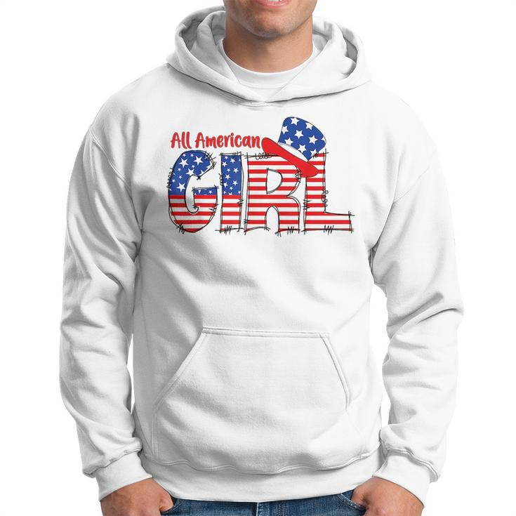 All American Girl Matching Family Fourth 4Th Of July  Hoodie