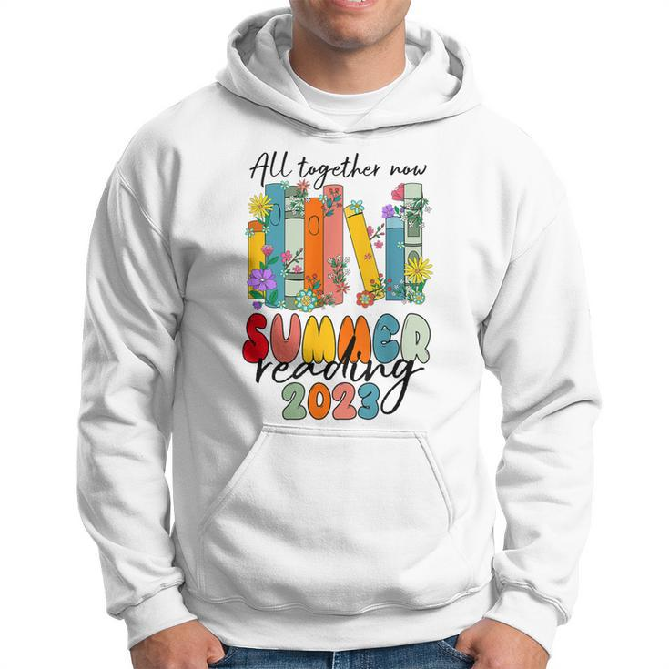 All Together Now Summer Reading 2023 Books Retro Groovy Hoodie