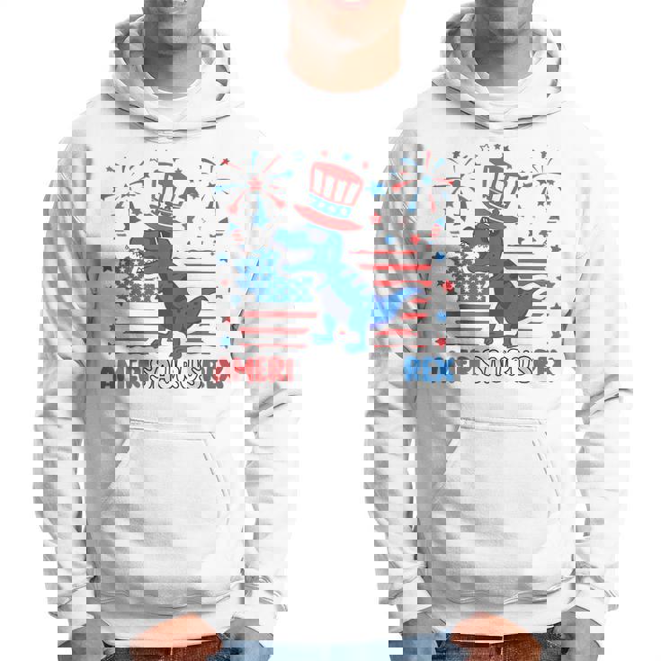 American Flag 4Th Of July T Rex Dinosaur Amerisaurus Rex Boy Dinosaur Funny Gifts Hoodie