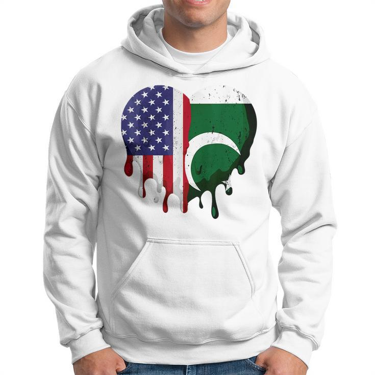 American Pakistani Heritage Month Pakistan Flag Heart  Hoodie
