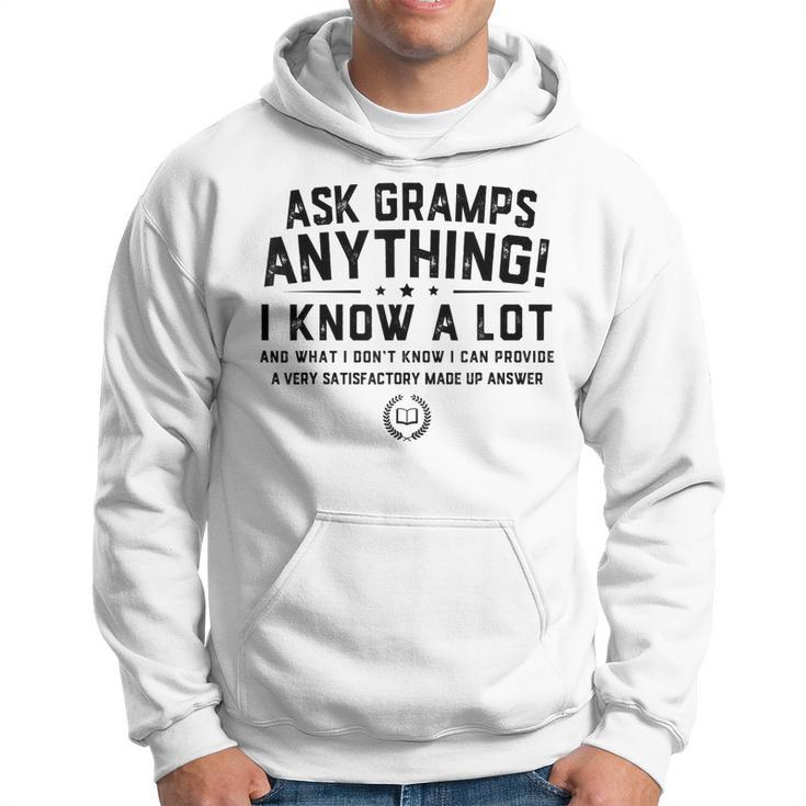 Ask Gramps Anything Funny Gramps Fathers Day Gift Grandpa  Hoodie