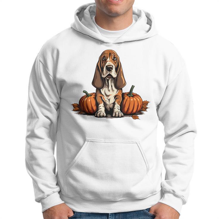 Basset Hound Dog Pumpkin Lazy Halloween Party Costume Hoodie