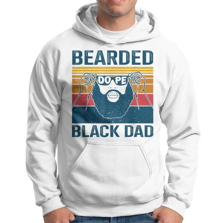 Bearded Dope Dad Vintage African American Fathers Day  Hoodie