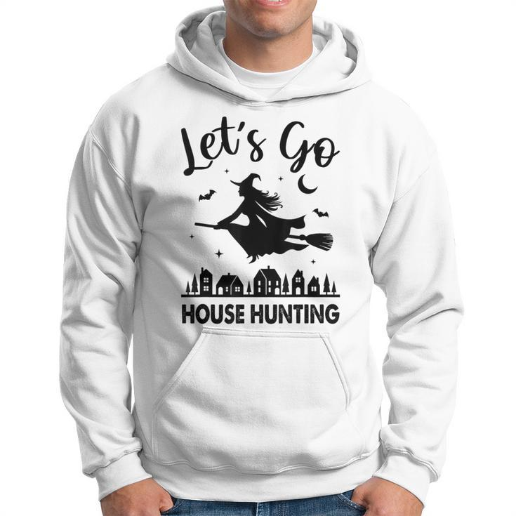 Beautiful Real Estate Witch Halloween Lets Go House Hunting Hoodie
