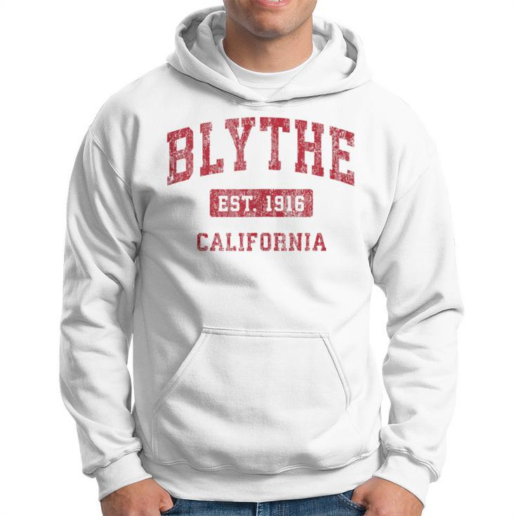 Blythe California Ca Vintage Sports Red Hoodie