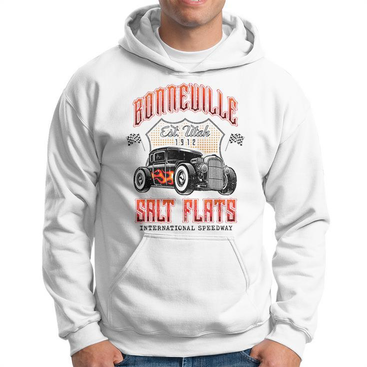 Bonneville Salt Flats Vintage Retro Hot Rod Race Car Salt Funny Gifts Hoodie