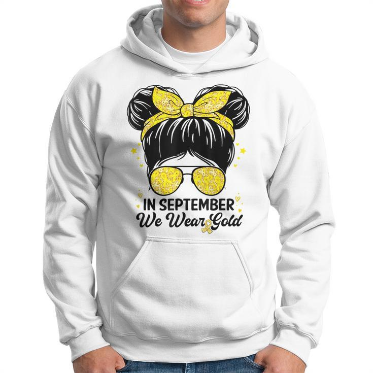 Childhood Cancer Awareness In September We Wear Gold Cute Hoodie