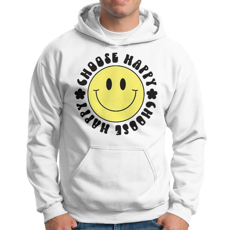 Choose Happy 70S Yellow Smile Face Cute Smiling Face Hoodie
