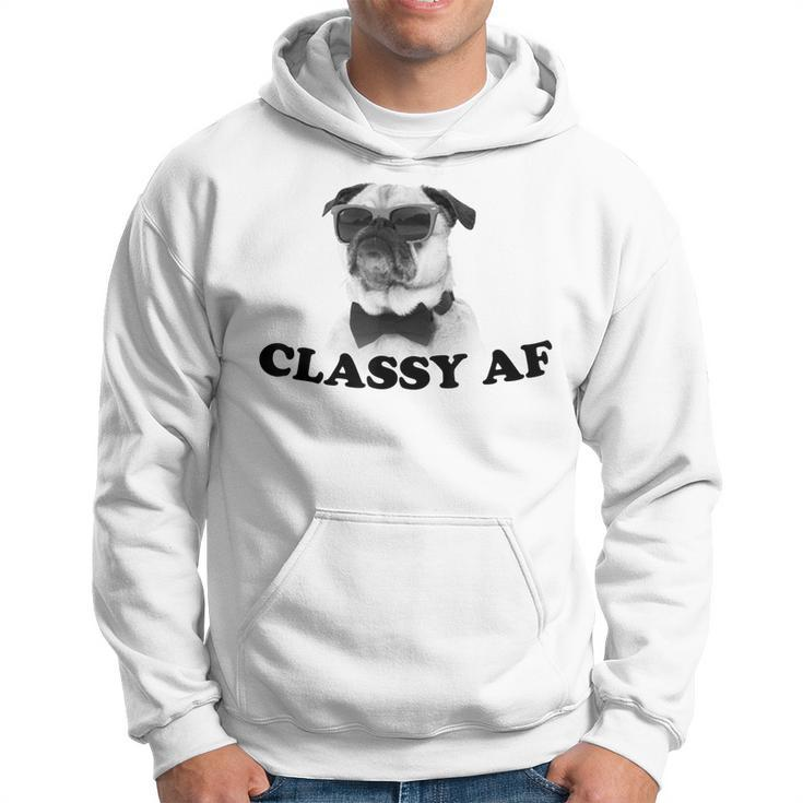 Classy Af Funny Sunglasses Bowtie Pug Graphic Gifts For Pug Lovers Funny Gifts Hoodie