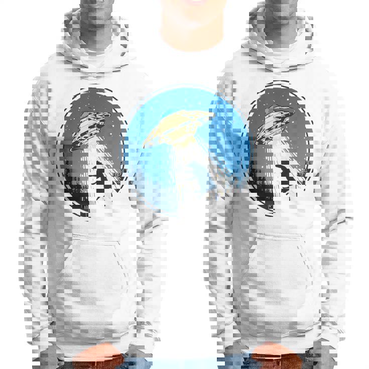 Cow Snatch Vintage Distressed Ufo Flying Saucer Hoodie