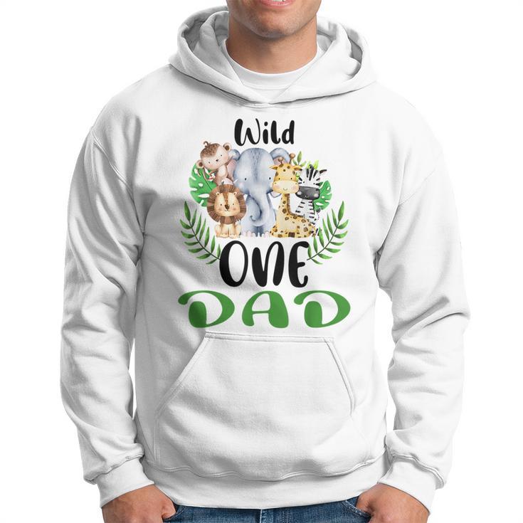 Dad Of The Wild One Zoo Birthday Safari Jungle Animal Hoodie