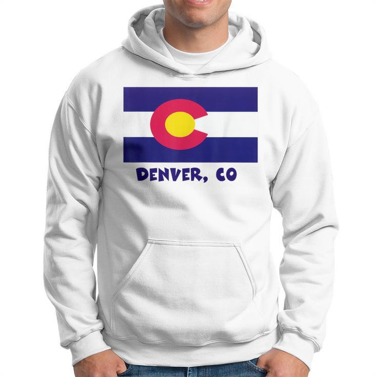 Denver Colorado Usa Flag Souvenir Hoodie
