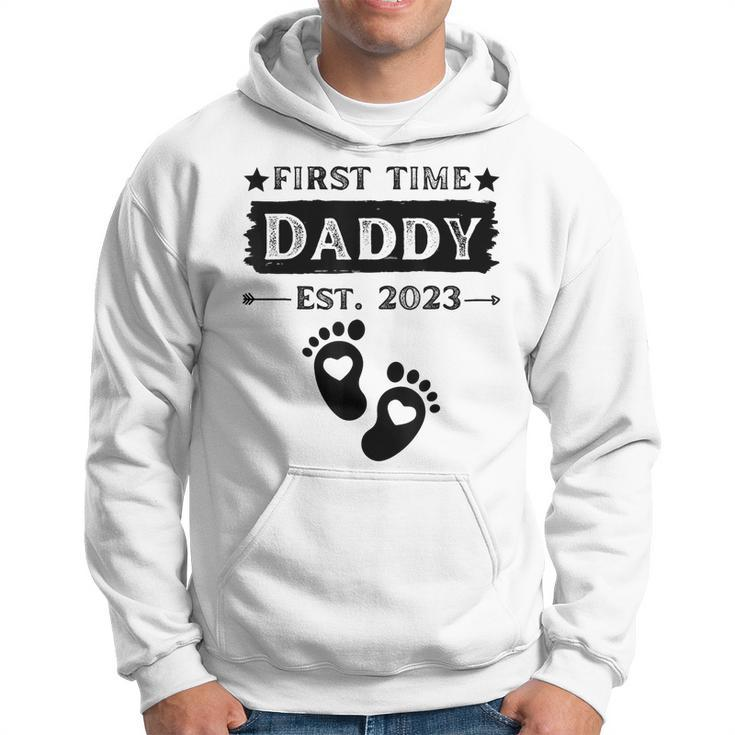 First Time Daddy 2023 For Grandfather Funny Fathers Day Men Hoodie