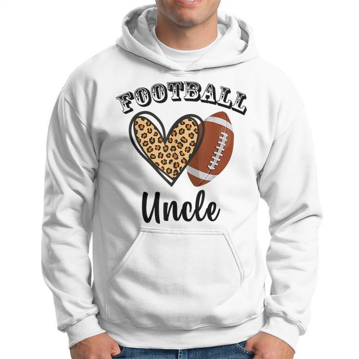 Football Uncle Leopard Heart Sports Players Fathers Day  Hoodie