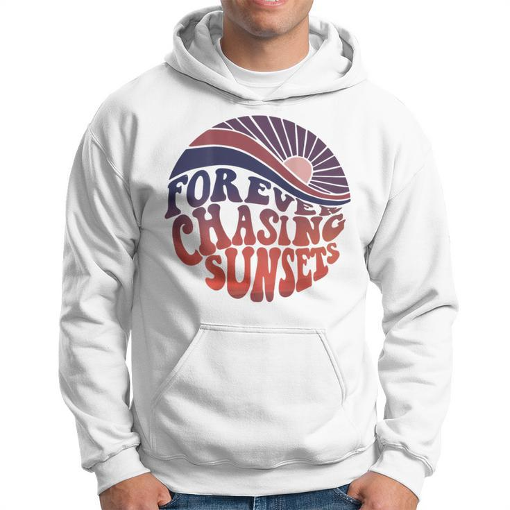 Forever Chasing Sunsets Word On Back Workout Summer Casual  Summer Funny Gifts Hoodie