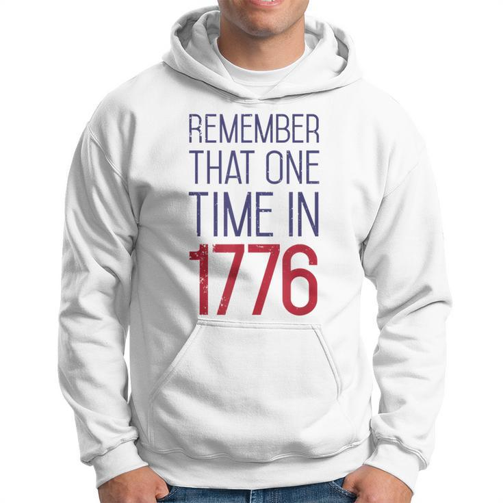 Fourth Of July Remember 1776 Funny American History Usa Hoodie