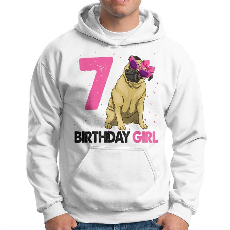 Funny 7Th Birthday  Girl Pug Birthday Party Gift Gifts For Pug Lovers Funny Gifts Hoodie