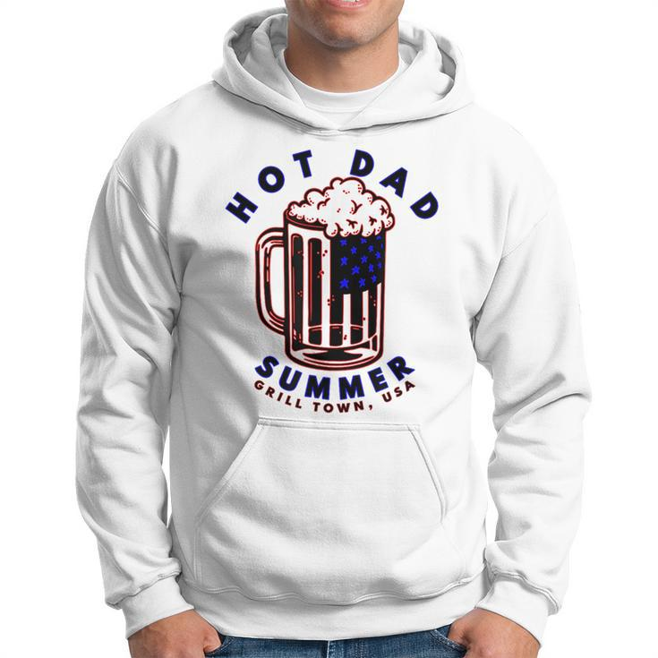 Funny Fathers Day Hot Dad Summer Bbq Dad Bod Gift  Hoodie