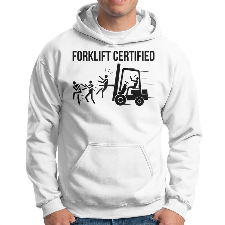 Funny Forklift Operator Forklift Certified Retro Vintage Men Hoodie