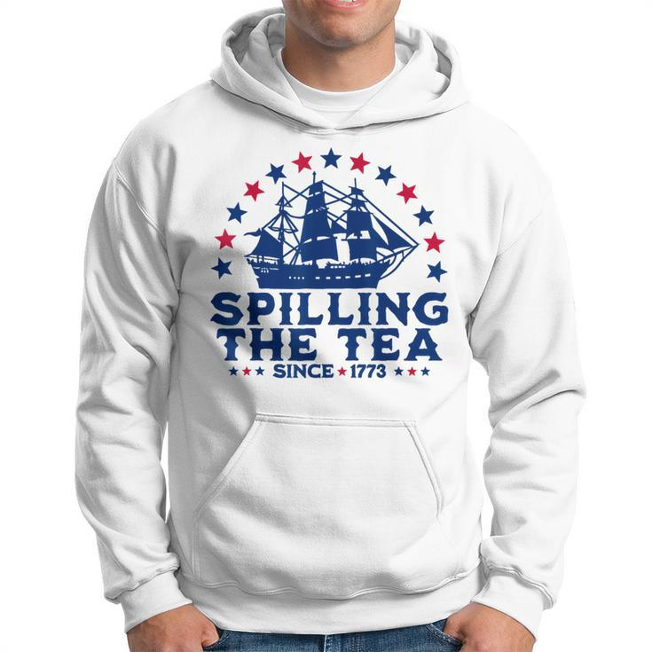 Funny Fourth Of July Spilling The Tea Since 1773 4Th Of July Hoodie