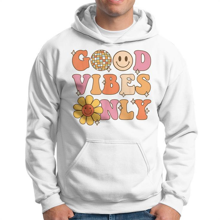 Good Vibes Only Peace Love 60S 70S Tie Dye Groovy Hippie  Hoodie