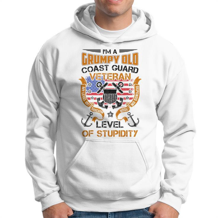 Grumpy Old Coast Guard Veteran Sarcasm Stupidity Funny Gift  Hoodie