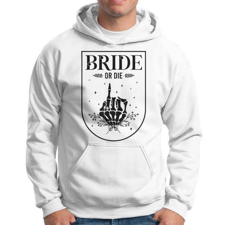 Halloween Bride Or Die Gothic Bachelorette Party Matching Hoodie