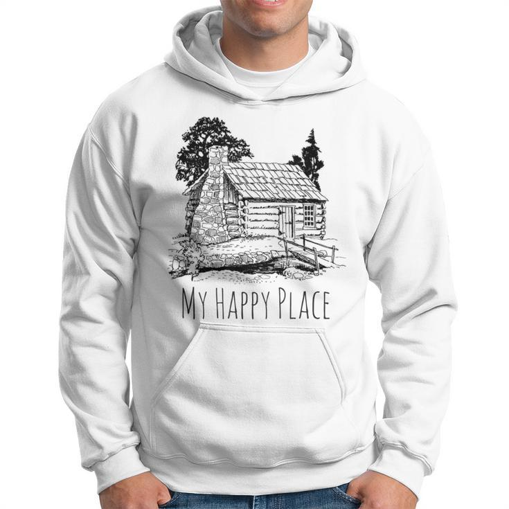 My Happy Place A Cabin In The Woods Hoodie