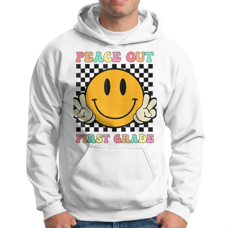 Hippie Smile Face Peace Out First 1St Grade Class Of 2023 Hoodie
