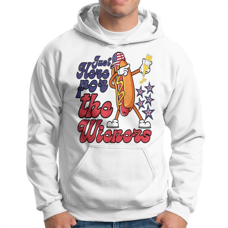 Hot Dog Im Just Here For The Wieners 4Th Of July  Hoodie
