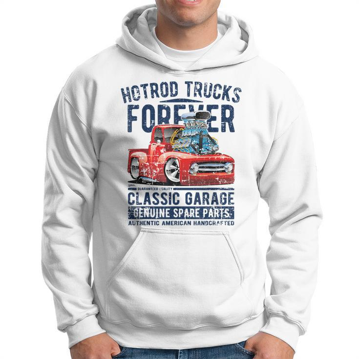 Hotrod Trucks Forever Cartoon Truck Distressed Design Hoodie