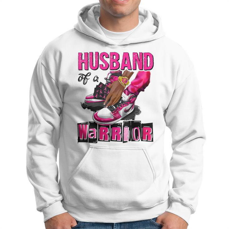 Husband Of A Warrior Pink Breast Cancer Awareness Support Hoodie